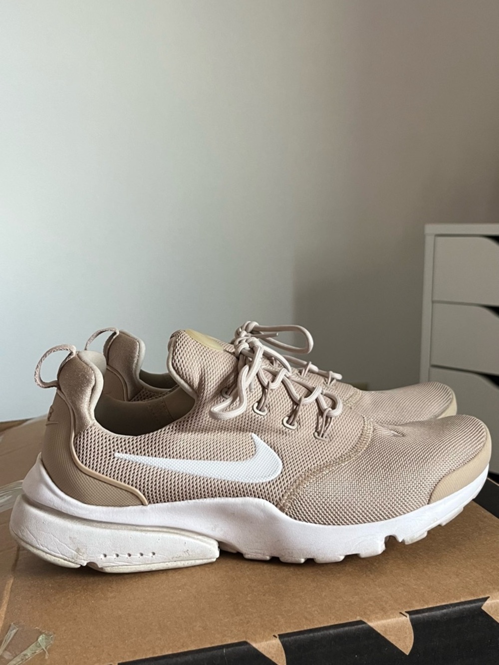 Nike Women's Tan/White Casual Athletic Sneakers